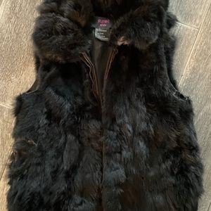 Surell 100% Rabbit fur kids vest size small